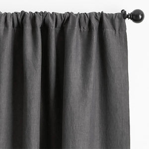 Charcoal Gray Linen Curtains