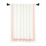 Ivory Curtain With Pink Trim