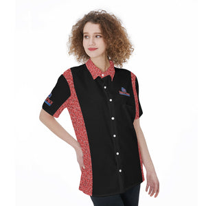 RP-All-Over Print Women's Short Sleeve Shirt With Pocket