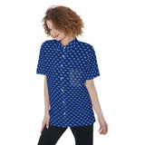 RPT-All-Over Print Women's Short Sleeve Shirt With Pocket