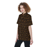 RP LV-All-Over Print Women's Short Sleeve Shirt With Pocket