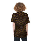 RP LV-All-Over Print Women's Short Sleeve Shirt With Pocket