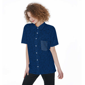 RP-All-Over Print Women's Short Sleeve Shirt With Pocket