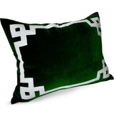 Emerald Green Greek Key Throw Pillow Cover