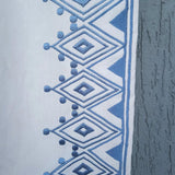 Blue Moroccan Embroidery Curtain Panels