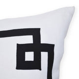 Greek Key Pillow Covers, Monogram Pillow Cover, White Navy Pillow