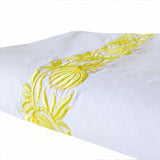 Embroidered Duvet Cover in White Cotton Queen Bedding Wedding Anniversary Housewarming Gifts