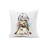 Beaded Bunny Rabbit Pillow Case