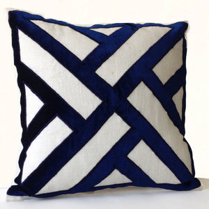 Customizable Geometric Chippendale Throw Pillow Cover