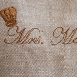 Burlap Aprons Monogrammed Custom Women Men Aprons Kitchen Apron Personalized Apron