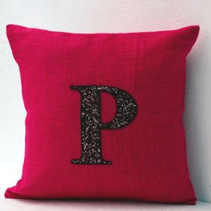 Customized Sequin Monogram throw pillow, Sequin Throw pillows,Decorative pillow