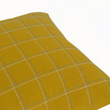 Decorative Throw Pillow Cover In Mustard Yellow Wool Felt, Geometric Pillow Case