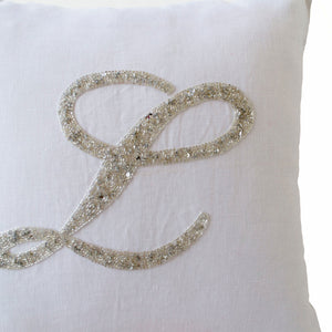 Customized Monogram Letter Throw Pillow Cover