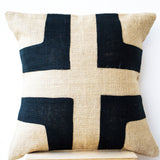 Bold Geometry Burlap Pillow Cover