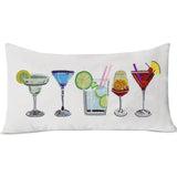 Cocktail Pillow Cover, Drinks Pillow Cover