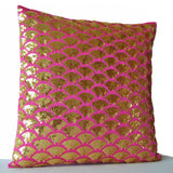 Gold Accent Sequin Throw Pillow Cover Shiny Pillow