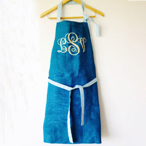 Custom Monogram Burlap Women Men Kids Aprons Kitchen Apron Valentine Gifts BBQ Registry