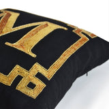 Gold Monogram Decorative Throw Pillow Cover