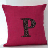 Customized Sequin Monogram throw pillow, Sequin Throw pillows,Decorative pillow