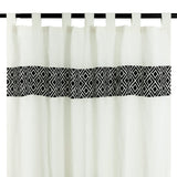 Embroidered Chippendale Linen Curtain