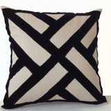 Black Velvet Chippendale Throw Pillow Cover