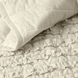 Beige Cotton Ruffle Quilt