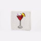 Beaded Drink Coaster, Set of 5 Coasters