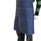 Cooking Apron For Men In Denim Blue Linen