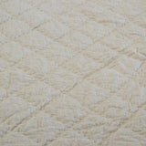 Handmade Oatmeal Linen Quilt in Diamond Pattern