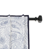 Blue White Paisley Curtains