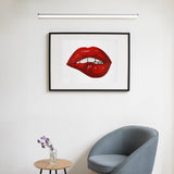 Beaded Biting Lips Wall Art