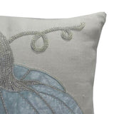 Blue Pumpkin Throw Pillow Cover