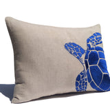 Blue Turtle Throw Pillow