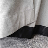 Gray Wool Curtains, Leather Ties and Trim Curtain