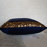 Dazzle - Navy Blue Gold Pillow Cover