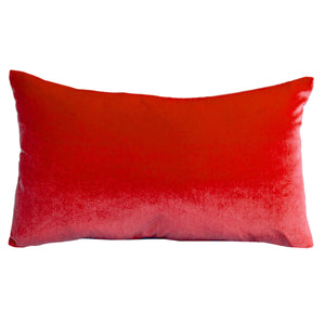 Handcrafted Decorative Pillows In Peach Velvet And Oatmeal Linen