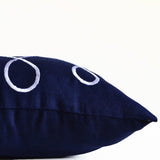 Blue Throw Pillow Covers, Navy Blue Pillow Cover, Embroidered Pillow Cover