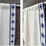 Boho Embroidered Linen Curtain