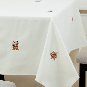 Gingerbread Christmas Embroidered Table Cloth