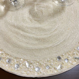 Ivory Beaded Placemats