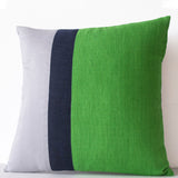 Green Pillows -Throw Pillow Covers color block -Couch Pillows - Decorative cushion- Spring Throw pillow - gift- 18x18- Green Linen Pillows