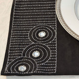 Hand Embroidered Table Place Mats Inspired By Zen Garden