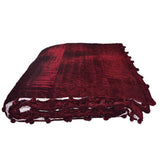 Handcrafted Deep Red Velvet Quilt