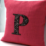 Customized Sequin Monogram throw pillow, Sequin Throw pillows,Decorative pillow