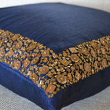 Dazzle - Navy Blue Gold Pillow Cover