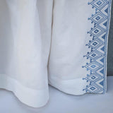 Blue Moroccan Embroidery Curtain Panels