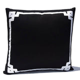 Black White Greek Key Pillow Cover