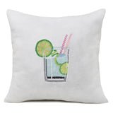 Cocktail Pillow Cover, Drinks Pillow Cover