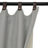 Double Layer Wool Curtains With Leather Tabs