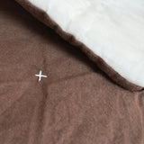 Handmade Brown Linen Quilt